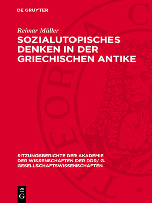 cover image of Sozialutopisches Denken in der griechischen Antike